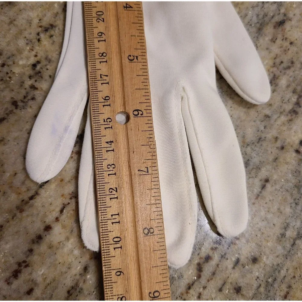 Vintage Size M Off White Stretch Nylon Formal 8.5